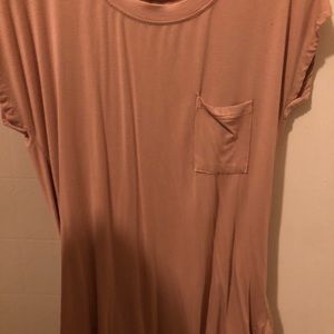 Mauve open back long shirt